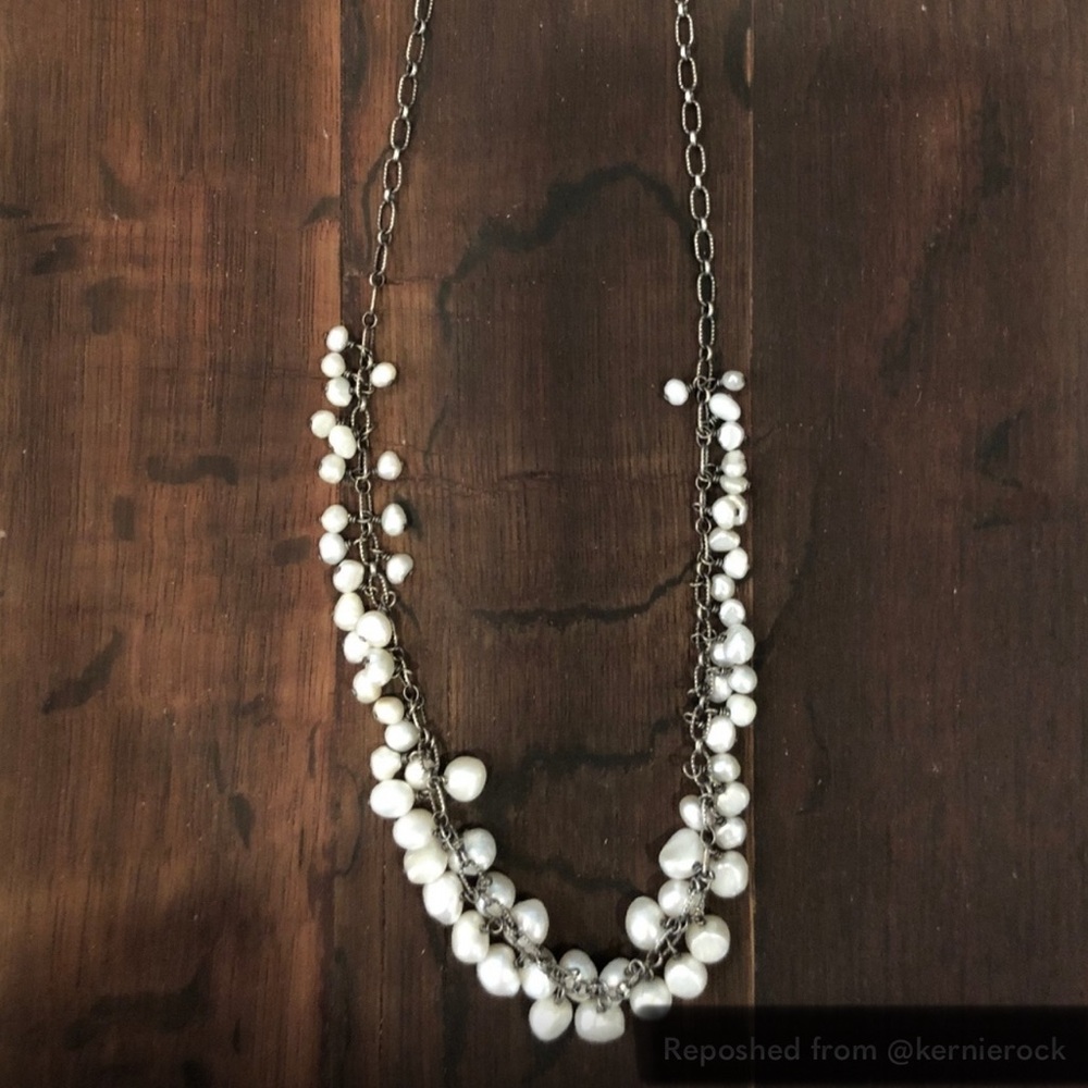 Silpada sterling and freshwater pearl necklace